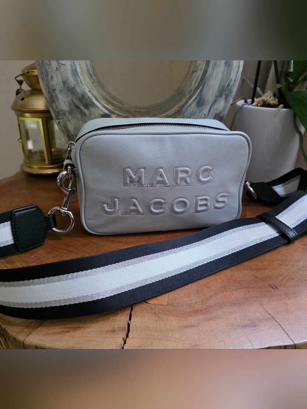 Marc Jacobs Gray Leather Camera Bag